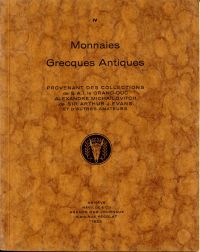 Naville & Cie. Sous la direction de M. W. Kündig, Genève : Monnaies Grecques Ant (Umschlag)