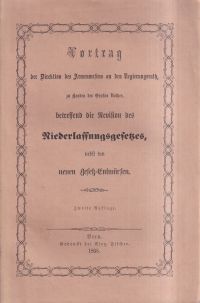 Vortrag der Direktion des Armenwesens an den Regierungsrath zu handen des Grosse (Umschlag)