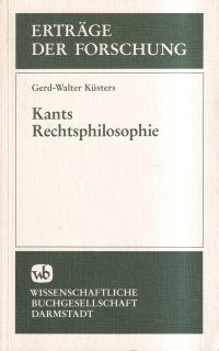 Küsters, Kants Rechtsphilosophie. (Umschlag)
