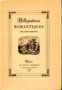 Bertaut, Villégiatures romantiques. (Umschlag)