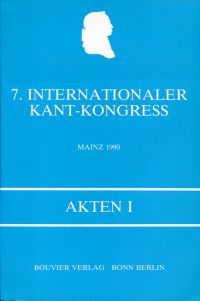 Funke, Akten des 7. Internationalen Kant-Kongress, Kurfürstliches Schloss zu Mai (Umschlag)
