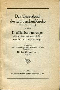 Lutz, Das Gesetzbuch der katholischen Kirche (Codex iuris canonici) in seinen K (Umschlag)