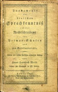 Meili, Fundamente der deutschen Sprachkenntiss und des Rechtschreibens für Prima (Umschlag)