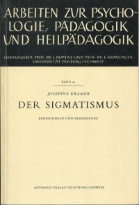 Kramer, Der Sigmatismus. (Umschlag)