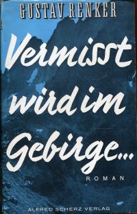 Renker, Vermisst wird im Gebirge. (Umschlag)