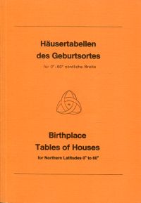 Koch, Häusertabellen des Geburtsortes für 0° - 60° nördl. Breite bei einer  Ekli (Umschlag)