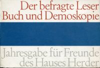 Muth, Der befragte Leser. (Umschlag)