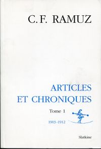 Ramuz, Articles et chroniques, 1903 - 1947. (Umschlag)
