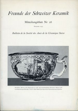 Freunde der Schweizer Keramik: Mitteilungsblatt Nr. 26/Dezember 1953. (Umschlag)
