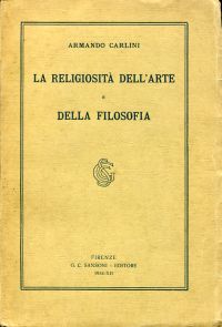 Carlini, La Religiosità dell'Arte et della Filosofia. (Umschlag)
