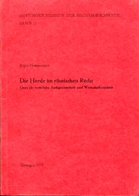 Hammerstein, Die  Herde im römischen Recht. (Umschlag)