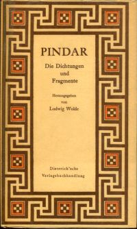 Pindar: Die Dichtungen und Fragmente. (Umschlag)