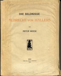 Weese, Die Bildnisse Albrecht von Hallers (Umschlag)