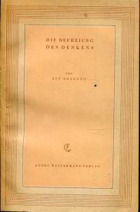 Ahlberg, Die Befreiung des Denkens. (Umschlag)