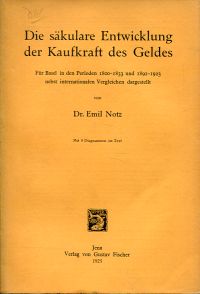 Notz, Die säkulare Entwicklung der Kaufkraft des Geldes. (Umschlag)