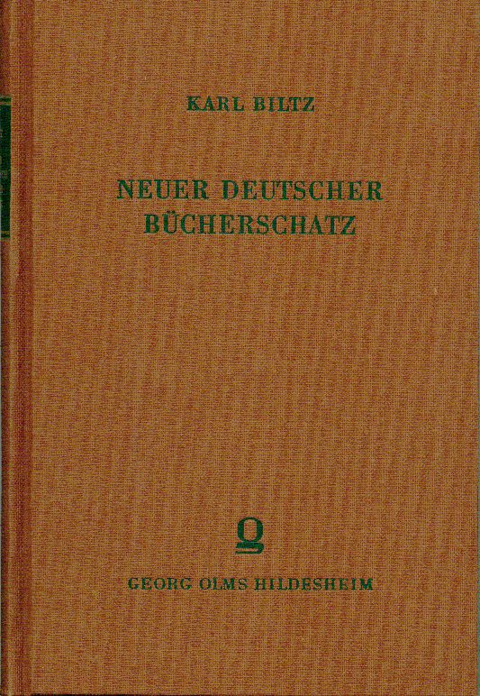 Biltz, Neuer deutscher Bücherschatz. (Einband)