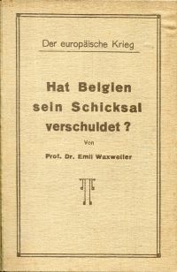 Waxweiler, Der europäische Krieg. (Umschlag)