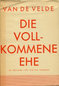 Velde, Die vollkommene Ehe. (Umschlag)