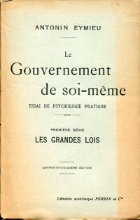 Eymieu, Le Gouvernement de soi-même. (Umschlag)