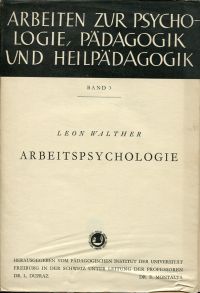 Walther, Arbeitspsychologie. (Umschlag)