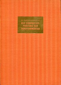 Baumgarten, Die  Charakterprüfung der Berufsanwärter. (Umschlag)