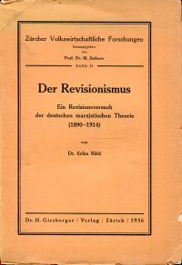 Rikli, Der Revisionismus. (Umschlag)