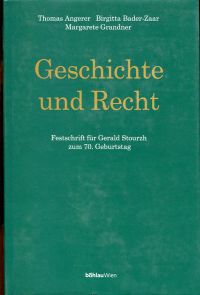 Angerer, Geschichte und Recht. (Schutzumschlag)