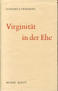 Friedman, Virginität in der Ehe. (Umschlag)