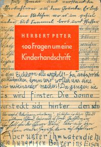 Peter, 100 Fragen um eine Kinderhandschrift. (Umschlag)