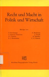 Recht und Macht in Politik und Wirtschaft. (Umschlag)