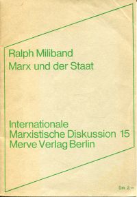 Miliband, Marx und der Staat. (Umschlag)