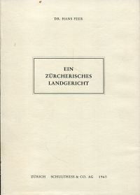 Feer, Ein zürcherisches Landgericht. (Umschlag)