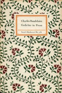 Baudelaire, Gedichte in Prosa. (Umschlag)