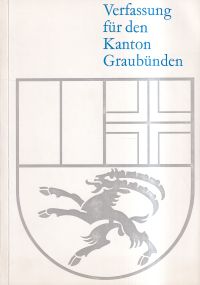 Verfassung für den Kanton Graubünden vom 2. Oktober 1892. (Umschlag)