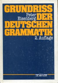 Eisenberg, Grundriss der deutschen Grammatik. (Umschlag)