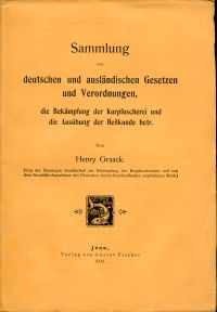 Graack, Sammlung von deutschen und ausländischen Gesetzen und Verordnungen, die (Umschlag)