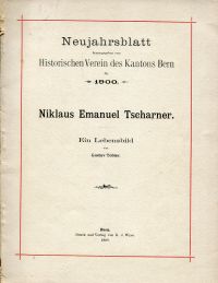 Tobler, Niklaus Emanuel Tscharner - Ein Lebensbild. (Umschlag)