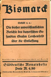 Bismarck. (Umschlag)