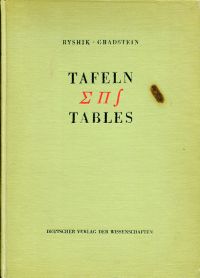 Ryshik, Summen-, Produkt- und Integral-Tafeln/Tables of Series, Products, and In (Umschlag)