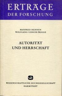 Hennen, Autorität und Herrschaft. (Umschlag)