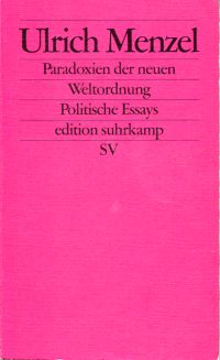Menzel, Paradoxien der neuen Weltordnung. (Umschlag)