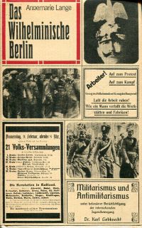 Lange, Das Wilhelminische Berlin. (Umschlag)