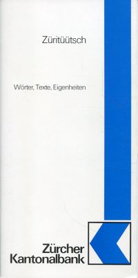 Züritüütsch. (Umschlag)
