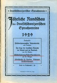 Steiger, Fünfundzwanzig Jahre Sprachverein. (Umschlag)