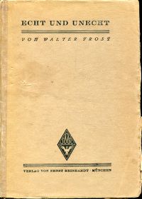 Frost, Echt und Unecht. (Umschlag)
