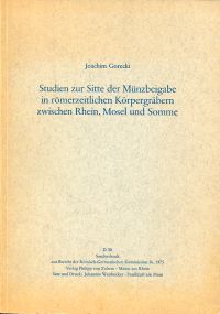 Gorecki, Studien zur Sitte der Münzbeigabe in römerzeitlichen Körpergräbern zwis (Umschlag)