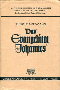 Bultmann, Das Evangelium des Johannes. (Umschlag)