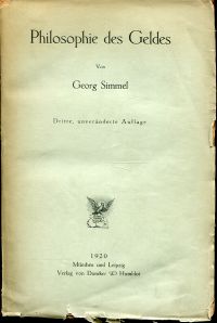 Simmel, Philosophie des Geldes. (Umschlag)