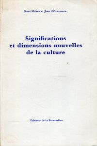 Maheu, Significations et dimensions nouvelles de la culture. (Umschlag)