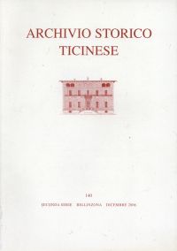 Archivio storico ticinese, Vol. 140, Seconda serie, Dicembre 2006. (Umschlag)